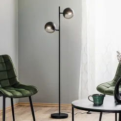 Markslöjd Gulvlampe Edgar, 2 lyskilder, svart| Gulvlamper