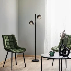 Markslöjd Gulvlampe Edgar, 2 lyskilder, svart| Gulvlamper