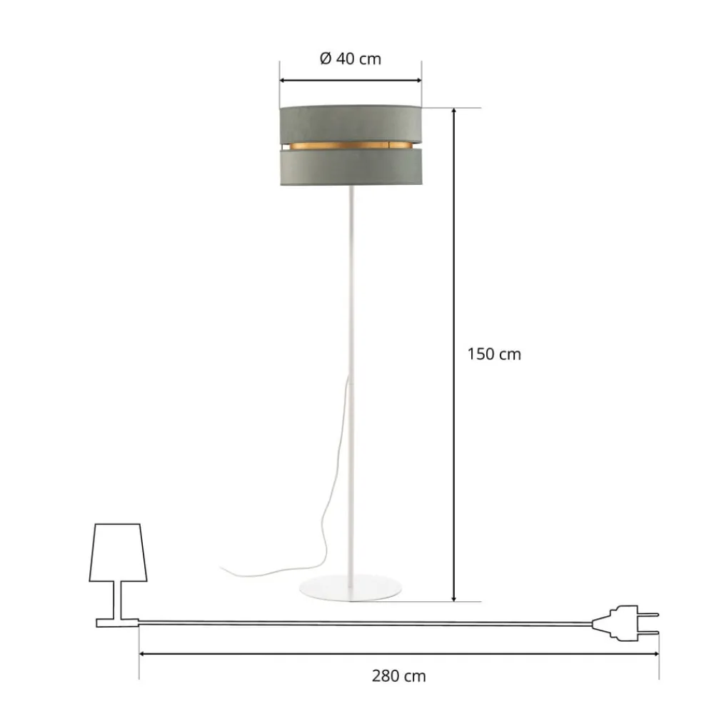 Duolla Gulvlampe Golden Duo mintgrønn/gull| Gulvlamper