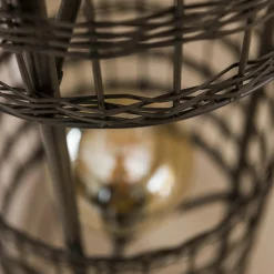 Zijlstra Gulvlampe Graf-Fiesko, svart-nikkel, 2 lyskilder Hot