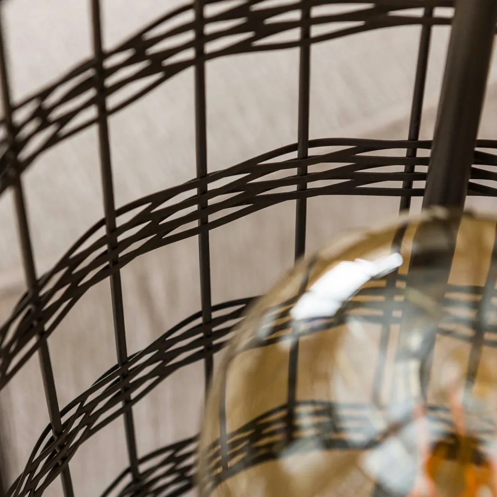 Zijlstra Gulvlampe Graf-Fiesko, svart-nikkel, 2 lyskilder Hot