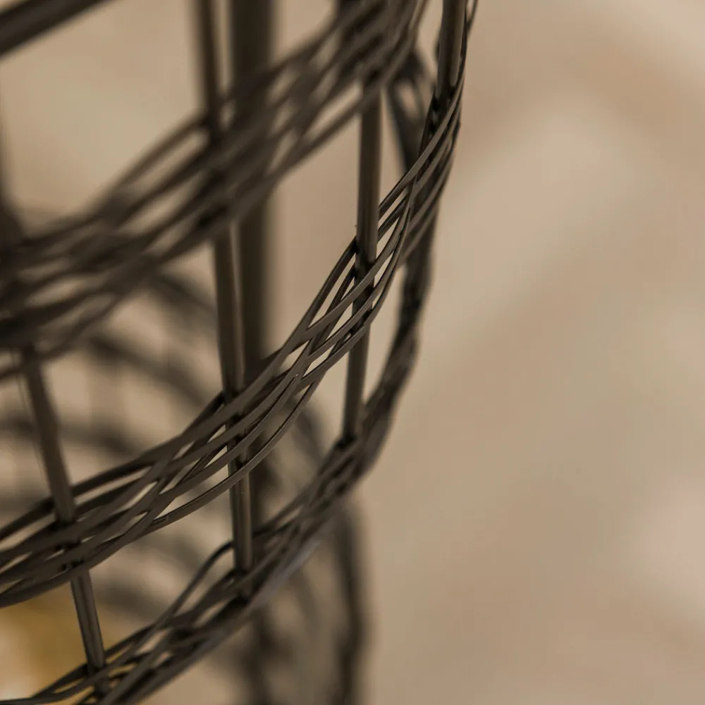 Zijlstra Gulvlampe Graf-Fiesko, svart-nikkel, 2 lyskilder Hot