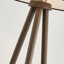 Lindby Gulvlampe i tekstil Majken – mørkegrå/svart| Gulvlamper