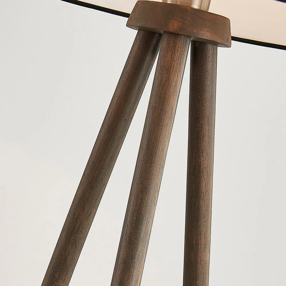 Lindby Gulvlampe i tekstil Majken – mørkegrå/svart| Gulvlamper