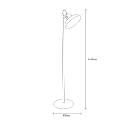 Opviq Gulvlampe Lik 4036, vippbar skjerm, svart/gull| Gulvlamper
