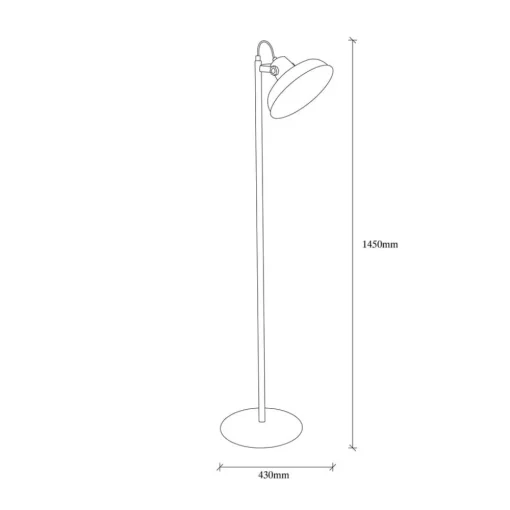 Opviq Gulvlampe Lik 4036, vippbar skjerm, svart/gull| Gulvlamper