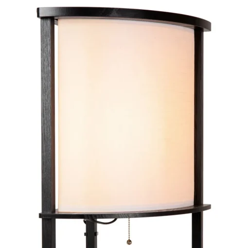 Lucide Gulvlampe Menno, svart, bomull, 162,3 cm, E27| Gulvlamper