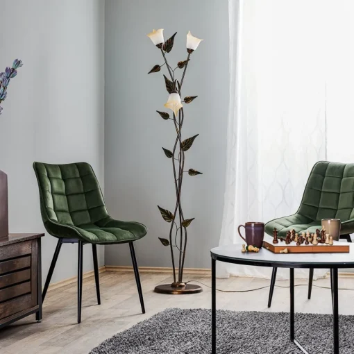 ONLI Gulvlampe Miranda i florentinsk stil, bronse| Gulvlamper