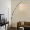 TK Lighting Gulvlampe Moby White med tekstilskjerm