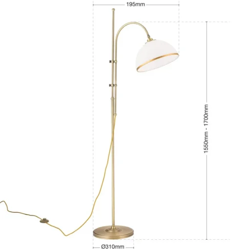 ORION Gulvlampe Old Lamp med høydejusterbar ramme Online