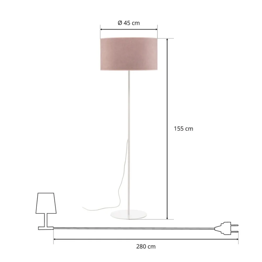 Duolla Gulvlampe Pastell Roller rosa Best