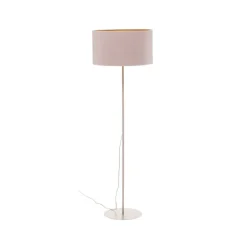 Duolla Gulvlampe Roller, hvit/gull, høyde 145 cm| Gulvlamper