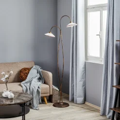 ONLI Gulvlampe Rosina med to keramiske skjermer Sale