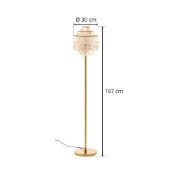 ONLI Gulvlampe Ruben med perlemorsskiver| Gulvlamper