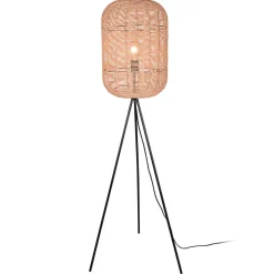 Trio Lighting Gulvlampe Runa med sisalskjerm| Gulvlamper