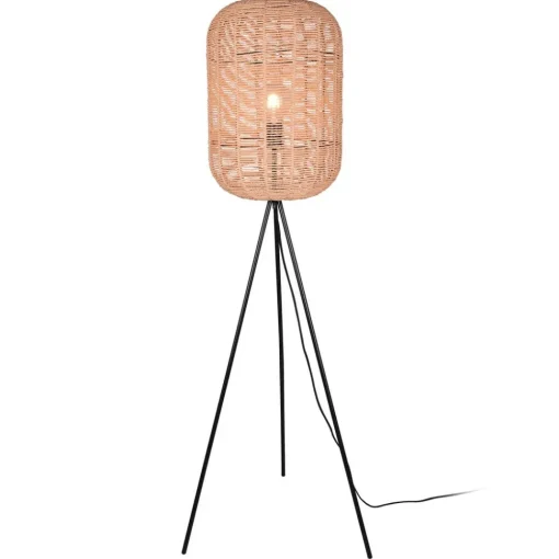Trio Lighting Gulvlampe Runa med sisalskjerm| Gulvlamper
