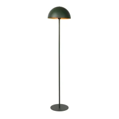 Lucide Gulvlampe Siemon av stål, Ø 35 cm, grønn Outlet