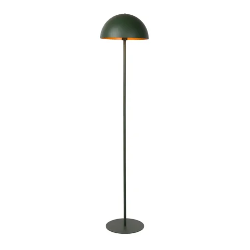 Lucide Gulvlampe Siemon av stål, Ø 35 cm, grønn Outlet