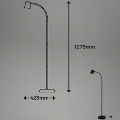 Briloner Gulvlampe Skriva, justerbar, GU10, svart Discount