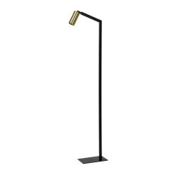 Lucide Gulvlampe Sybil roter- og svingbar svart/gull Best
