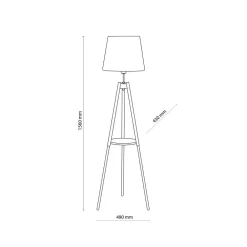 TK Lighting Gulvlampe Vaio Nature trebens stativ, beige| Gulvlamper