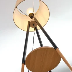 TK Lighting Gulvlampe Vaio Nature trebens stativ, beige| Gulvlamper