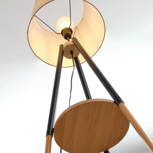 TK Lighting Gulvlampe Vaio Nature trebens stativ, beige| Gulvlamper