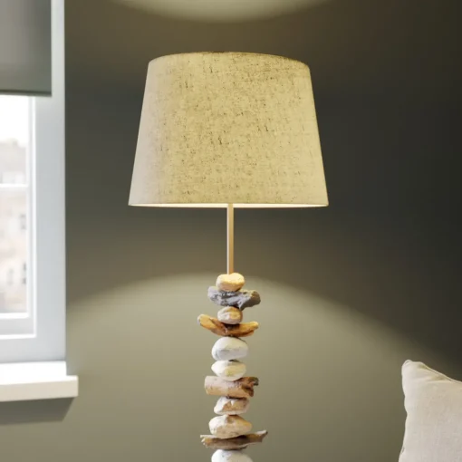 ONLI Gulvlampe Vera med stoffskjerm og steindekor Hot
