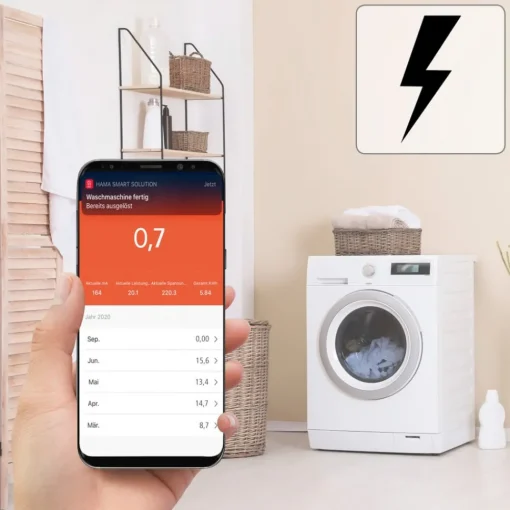 Hama Mini WLAN-stikkontakt strømmåler app-styring| Tilbehør