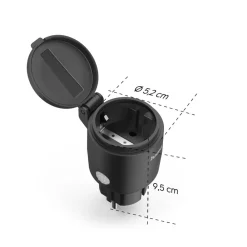 Hama WLAN stikkontakt Smart utendørs Matter 2 300 W IP44 svart Sale