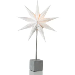 Markslöjd Hard dekor.stjerne som bordlampe høyde 58 cm, hvit| Julebelysning