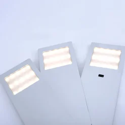 Paul Neuhaus Helena LED-møbelbelysning, 19 x 7 cm, sett med 3, sensor, metall Discount