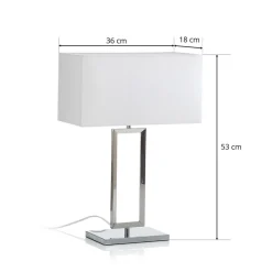 Helestra Enna 2 bordlampe i tekstil, høyde 53 cm| Bordlamper