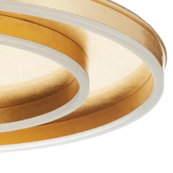 Helestra Sona LED-taklampe dimbar, Ø60cm gull