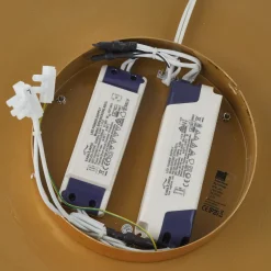 Helestra Sona LED-taklampe dimbar, Ø60cm gull