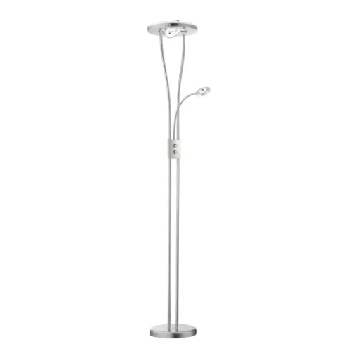 JUST LIGHT. GmbH Helia LED-gulvlampe med leselampe, stål Outlet