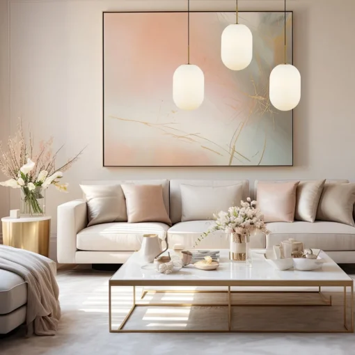 Eko-Light Hengelampe Alias, metall gullfarget opalglas, 3 lyskilder lang Best