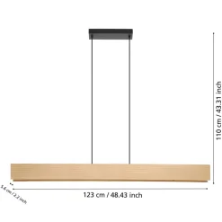 EGLO Hengelampe Anchorena-Z, lengde 123 cm, RGB, CCT| Smarthus Belysning|Pendellamper