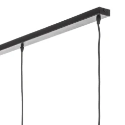 TEMAR LIGHTING Hengelampe Barrel med skjerm i tre, 3 lyskilder, lang Clearance