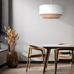 Duolla Hengelampe BohoØ 45 cm 1flg. hvit/jute| Pendellamper