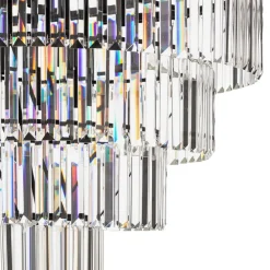 Nowodvorski Lighting Hengelampe Cristal, gjennomsiktig/svart, Ø 71 cm| Pendellamper