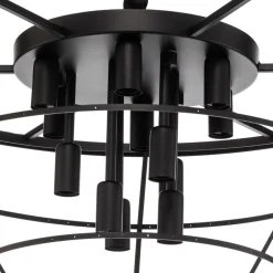 Nowodvorski Lighting Hengelampe Cristal, gjennomsiktig/svart, Ø 71 cm| Pendellamper