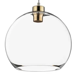 TK Lighting Hengelampe Cubus, gjennomsiktig, glass, Ø 30 cm, E27 New