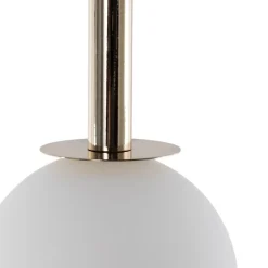 SIGMA Hengelampe Daisy, 3 lyskilder, gull/hvit/svart, glass| Pendellamper