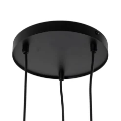 SIGMA Hengelampe Daisy, 3 lyskilder, gull/hvit/svart, glass| Pendellamper