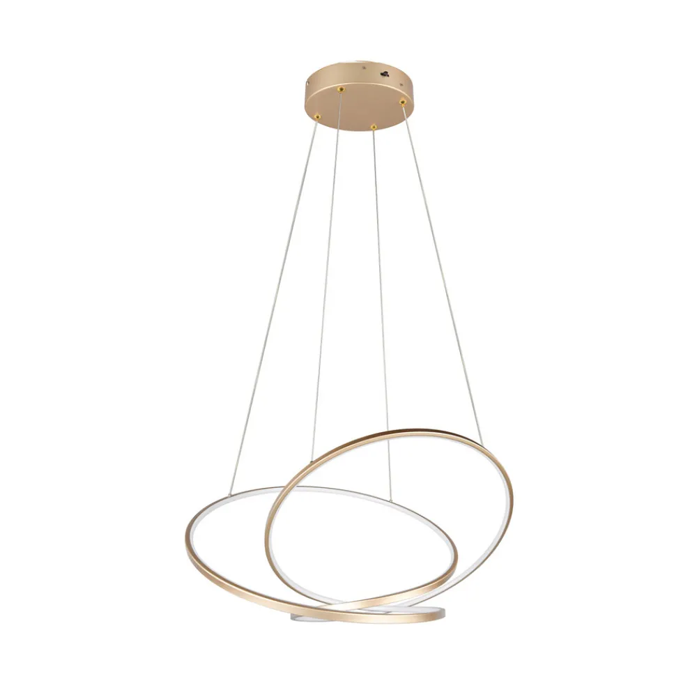 Trio Lighting Hengelampe Darvin lengde 84 cm, gullfarget, metall, CCT Sale