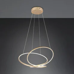 Trio Lighting Hengelampe Darvin lengde 84 cm, gullfarget, metall, CCT Sale
