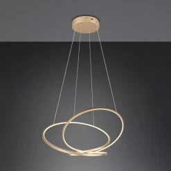 Trio Lighting Hengelampe Darvin lengde 84 cm, gullfarget, metall, CCT Sale