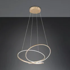 Trio Lighting Hengelampe Darvin lengde 84 cm, gullfarget, metall, CCT Sale