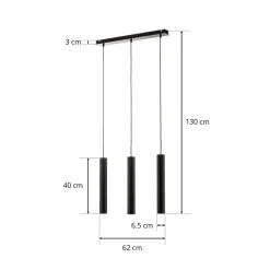 Nowodvorski Lighting Hengelampe Eye, svart, 3 lyskilder Outlet